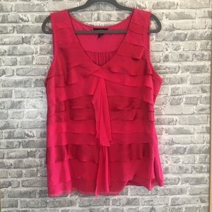 Pink ruffled Alfani tank top Size XL.
